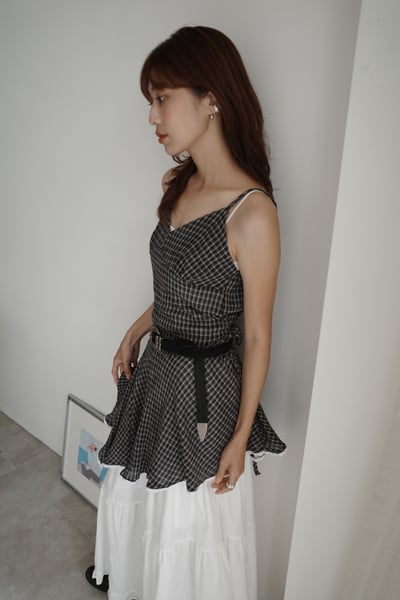 不規則細格紋層次短洋4