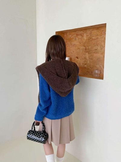 多用途！連帽針織圍巾4