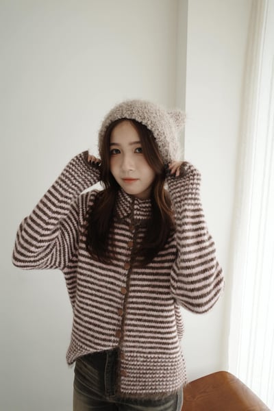 可愛！鬆軟貓耳毛帽1