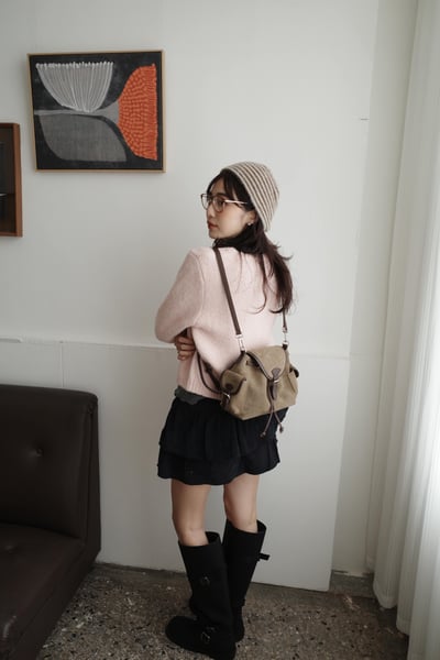 *絕美必買*厚織交疊麻花羊毛毛衣5