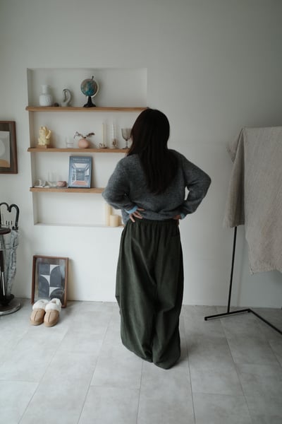 廓形燈芯絨車線工裝褲4