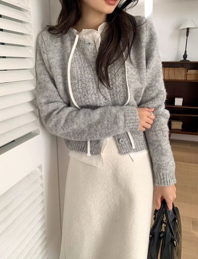 *絕美必買*厚織交疊麻花羊毛毛衣6