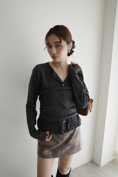 質感辣妹刷色豹紋短裙2