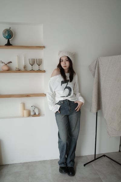 基礎經典直筒牛仔褲1