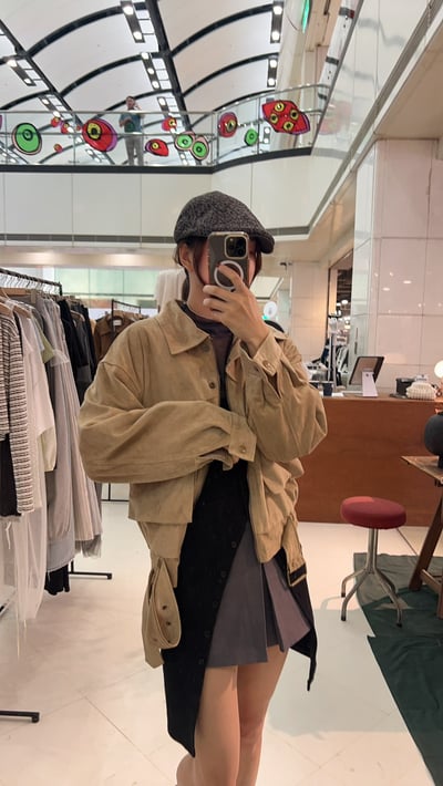 (推薦）大勢麂皮設計雙口袋外套8