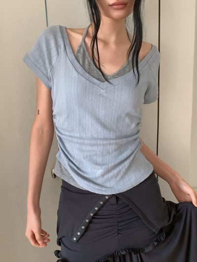 舒適繞脖綁帶簡約上衣4