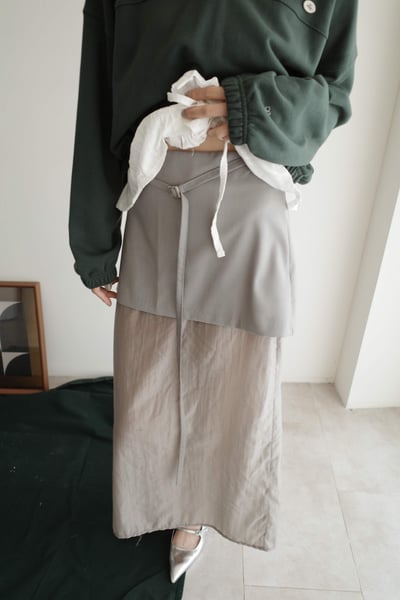 層次仙女光澤半裙1