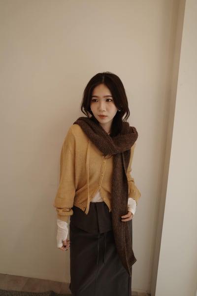 大折翻領直筒半裙3