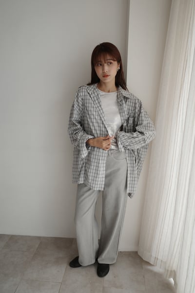 (小個友善) 附皮帶挺版直筒九分褲8