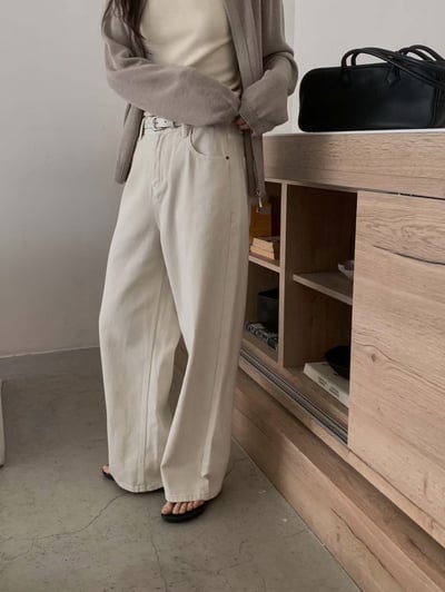 (小個友善) 附皮帶挺版直筒九分褲1