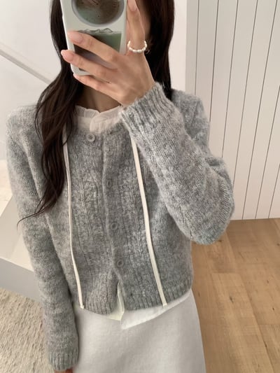 *絕美必買*厚織交疊麻花羊毛毛衣8