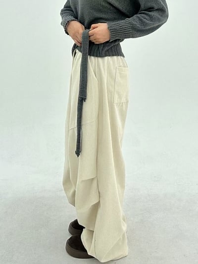 廓形燈芯絨車線工裝褲5