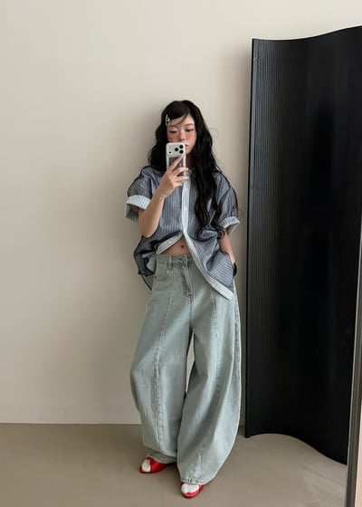 廓形帥氣彎刀寬牛仔5
