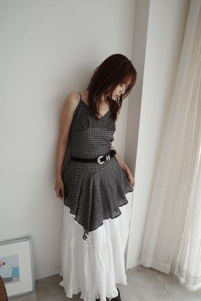 不規則細格紋層次短洋2