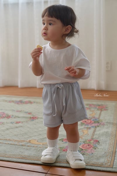 夏日口袋鬆緊短褲(3color)8