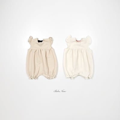 緞紗ribbon捲邊飛袖連身衣(2color)10