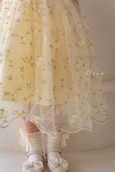 如詩如畫！刺繡玫瑰公主包屁紗裙/洋裝(2color)16