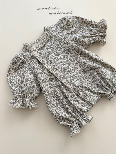 鑲邊花草/葉子新生兒服(2color)5