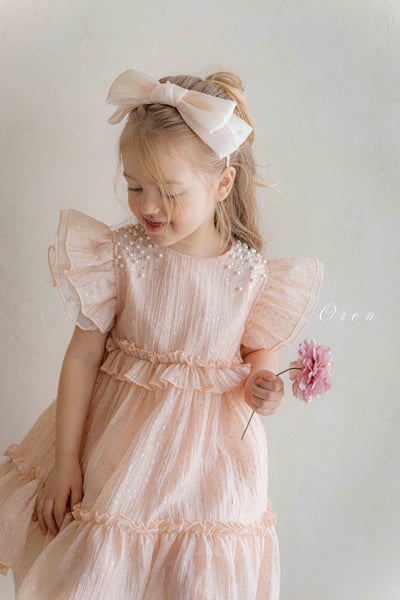 珍珠閃耀小公主包屁紗裙/洋裝(2color)17