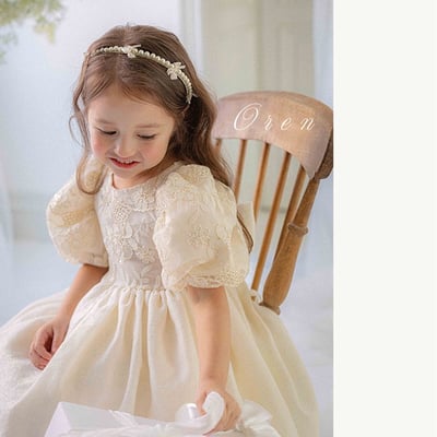 後綁帶花花壓紋包屁裙/洋裝20