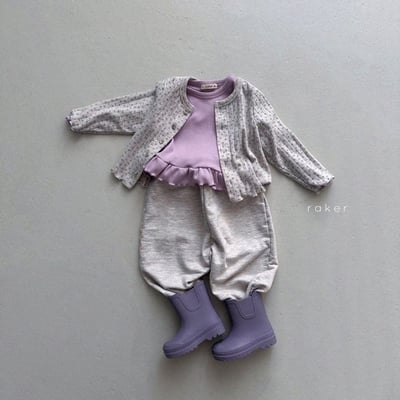 小刺繡捲邊罩衫外套5