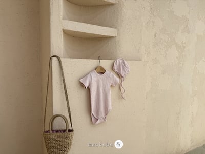 純色包屁衣+綁帶帽set7