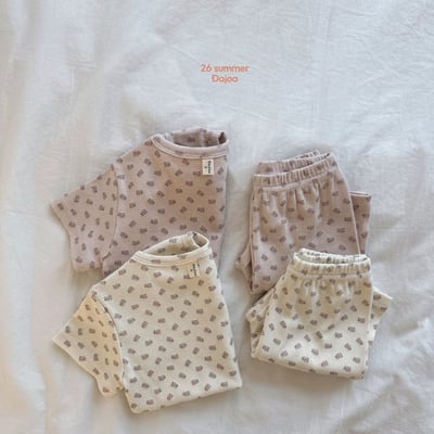 水繪感花朵上衣+6分褲套裝(2color)5