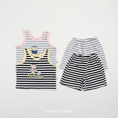 度假條紋套裝/連身裙7