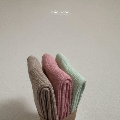 純色羅紋襪(3入/組)5