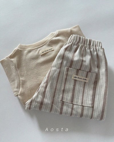 線條口袋鬆緊褲*現貨綠Ｍ7