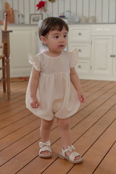 緞紗ribbon捲邊飛袖連身衣(2color)8