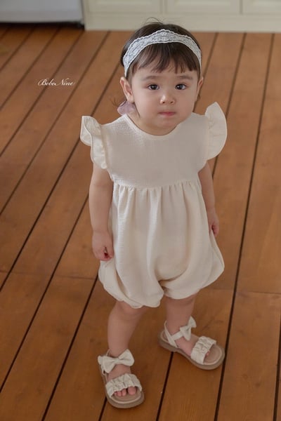 緞紗ribbon捲邊飛袖連身衣(2color)4