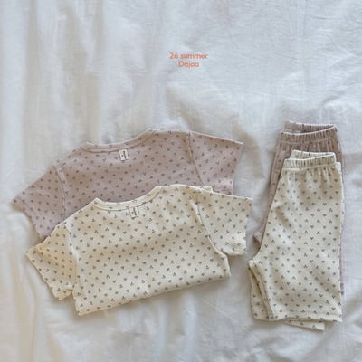 花草上衣+6分褲套裝(2color)6