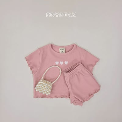 刺繡愛心木耳捲邊套裝8