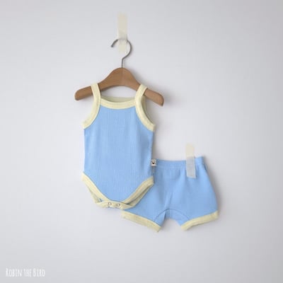 撞色背心包屁衣+褲set5