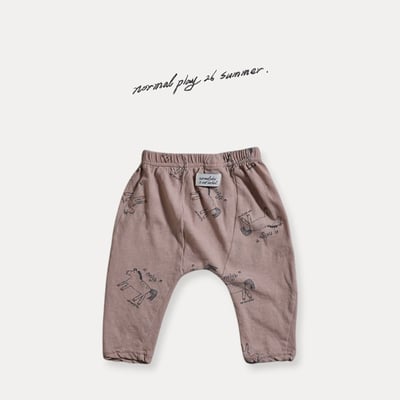 手繪小馬上衣/寬褲襠褲(2color)7