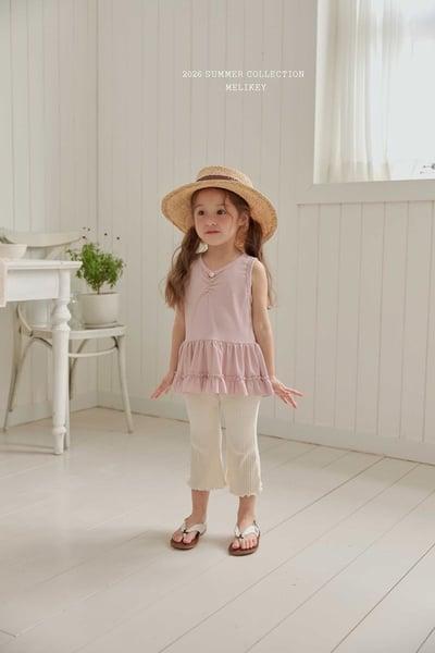 玫瑰抓皺背心裙擺上衣(2color)4