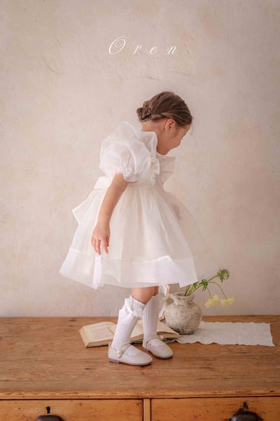 仙氣飄飄公主後綁帶包屁紗裙/洋裝(奶油)19