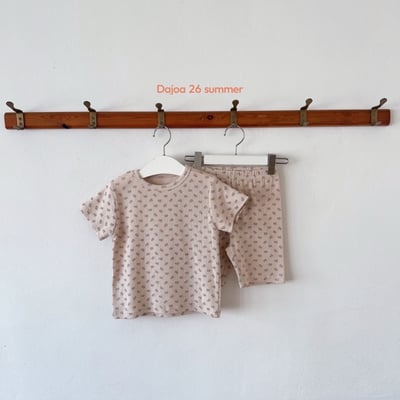 水繪感花朵上衣+6分褲套裝(2color)7