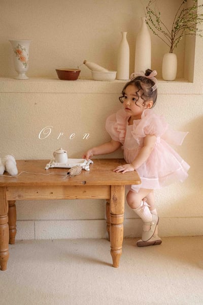 仙氣飄飄公主後綁帶包屁紗裙/洋裝(粉)10