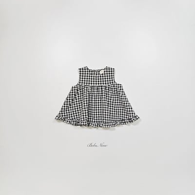 格紋傘擺捲邊上衣(3color)17