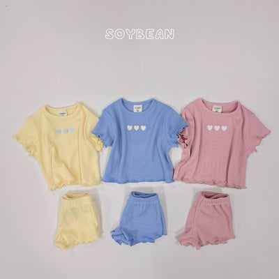 刺繡愛心木耳捲邊套裝1