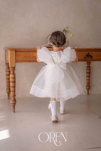 仙氣飄飄公主後綁帶包屁紗裙/洋裝(奶油)16