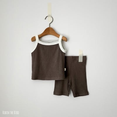 撞色背心+褲set(6color)7