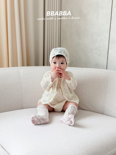 綁帶抓皺荷葉邊親子裝21