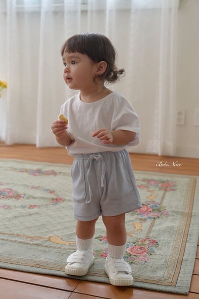 夏日口袋鬆緊短褲(3color)9