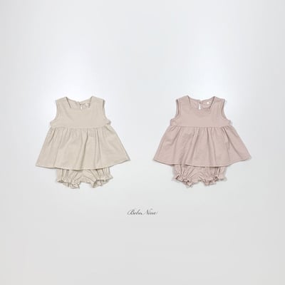 傘擺背心+花苞褲套裝(2color)10