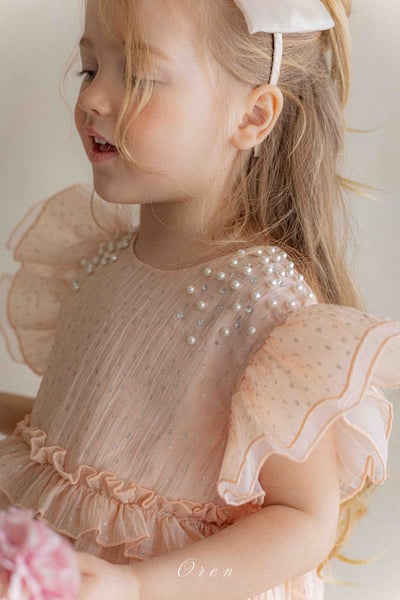 珍珠閃耀小公主包屁紗裙/洋裝(2color)2