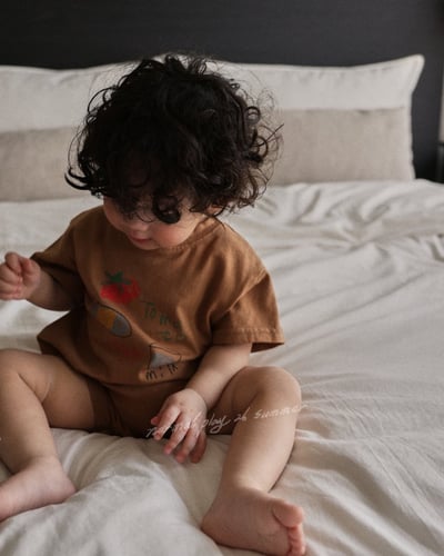 彩繪早餐連身衣(2color)10