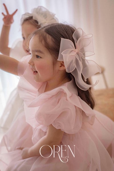 仙氣飄飄公主後綁帶包屁紗裙/洋裝(粉)19